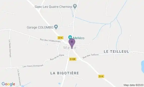 Localisation Banque Populaire Agence de Melle
