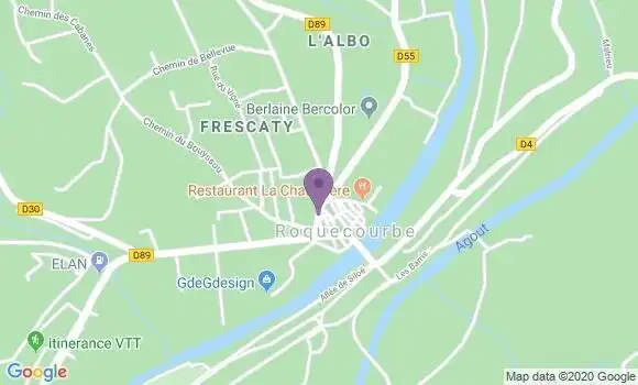 Localisation Banque Populaire Agence de Roquecourbe