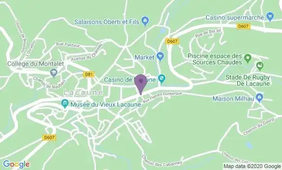 Localisation Banque Populaire Agence de Lacaune