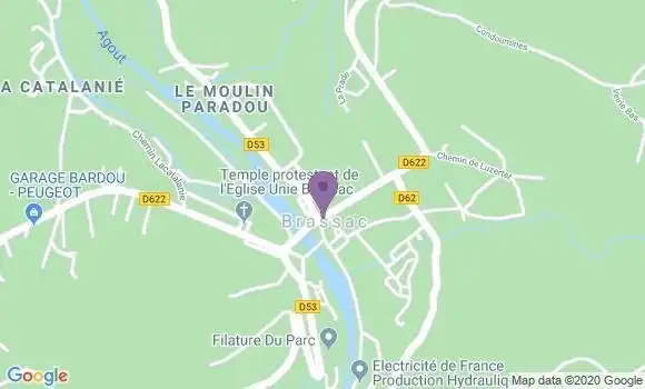 Localisation Banque Populaire Agence de Brassac