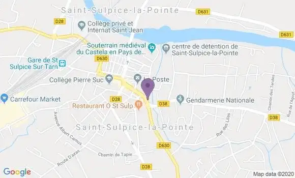 Localisation Banque Populaire Agence de Saint Sulpice la Pointe