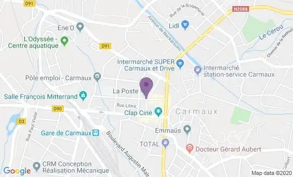 Localisation Banque Populaire Agence de Carmaux