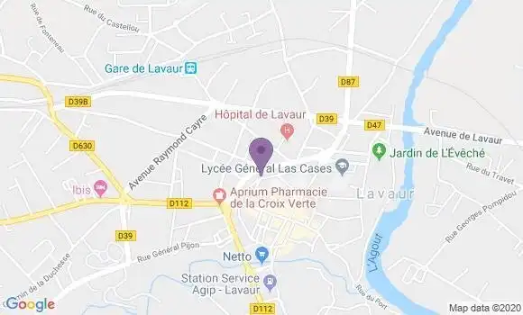 Localisation Banque Populaire Agence de Lavaur