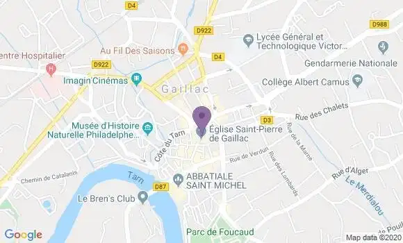 Localisation Banque Populaire Agence de Gaillac