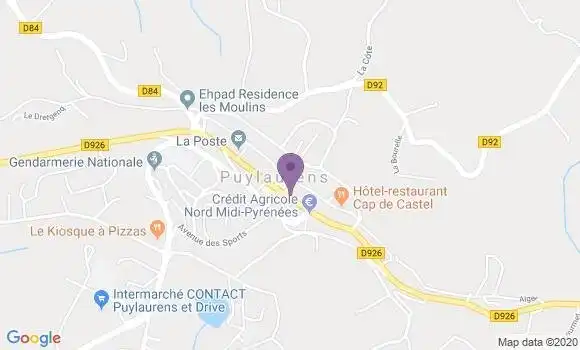 Localisation Banque Populaire Agence de Puylaurens