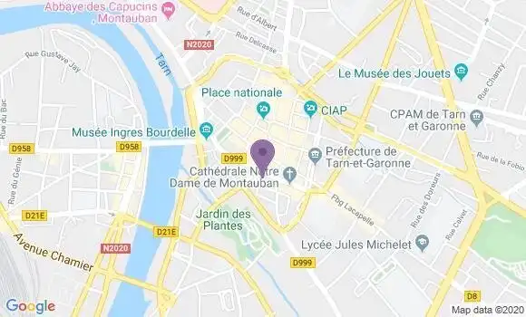 Localisation Banque Populaire Agence de Montauban