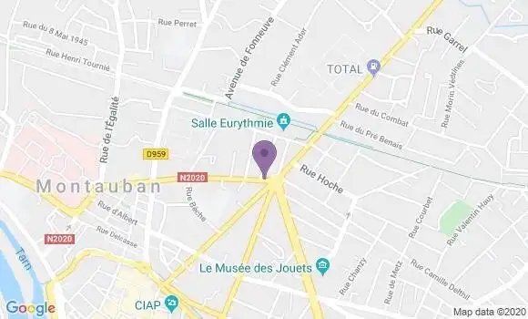 Localisation Banque Populaire Agence de Montauban le Rond