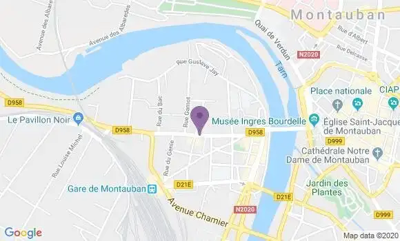 Localisation Banque Populaire Agence de Montauban Rive Gauche