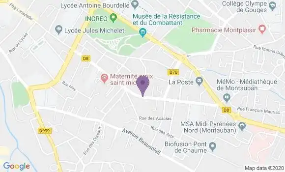 Localisation Banque Populaire Agence de Montauban Saint Michel