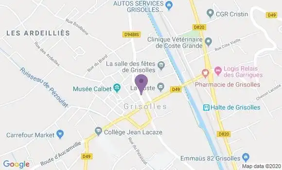 Localisation Banque Populaire Agence de Grisolles