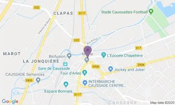 Localisation Banque Populaire Agence de Caussade