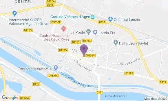 Localisation Banque Populaire Agence de Valence d