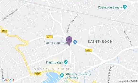 Localisation Banque Populaire Agence de Sanary sur Mer
