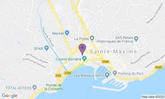 Localisation Banque Populaire Agence de Sainte Maxime