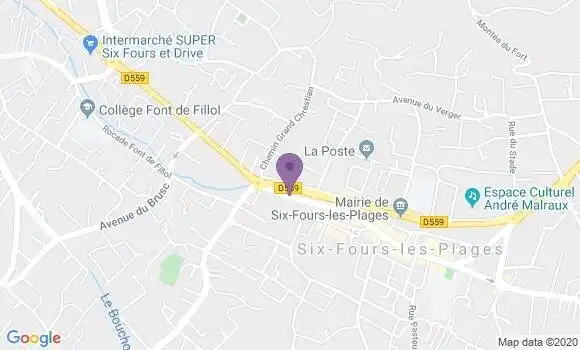 Localisation Banque Populaire Agence de Six Fours les Plages