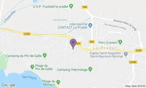 Localisation Banque Populaire Agence de Le Pradet