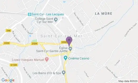 Localisation Banque Populaire Agence de Saint Cyr sur Mer