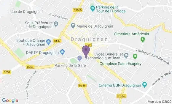 Localisation Banque Populaire Agence de Draguignan