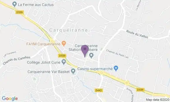 Localisation Banque Populaire Agence de Carqueiranne
