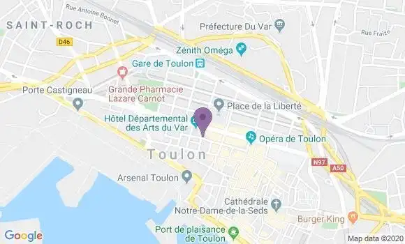 Localisation Banque Populaire Agence de Toulon