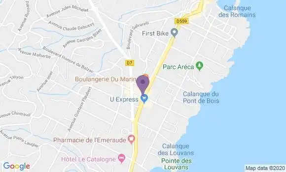 Localisation Banque Populaire Agence de Saint Aygulf