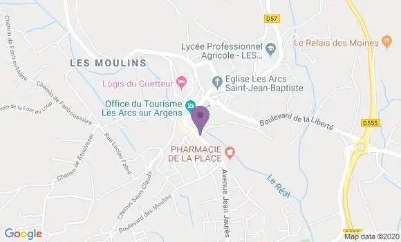 Localisation Banque Populaire Agence de Les Arcs