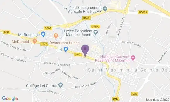 Localisation Banque Populaire Agence de Saint Maximin la Sainte Baume