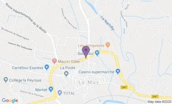 Localisation Banque Populaire Agence de Le Muy