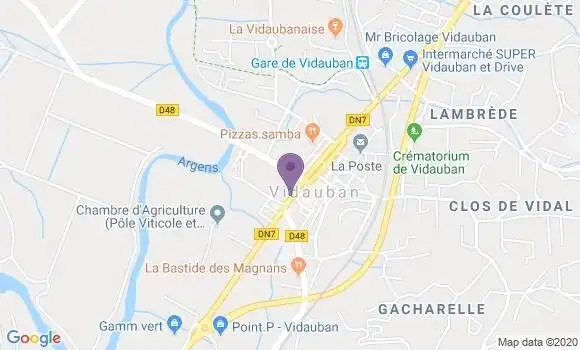 Localisation Banque Populaire Agence de Vidauban