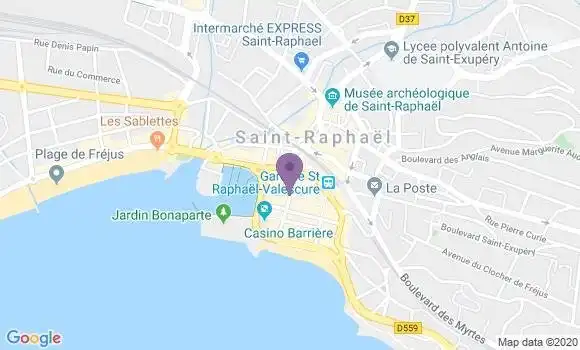 Localisation Banque Populaire Agence de Saint Raphaël