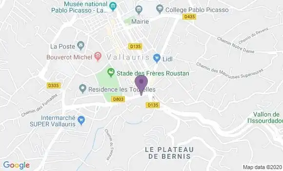 Localisation LCL Agence de Vallauris