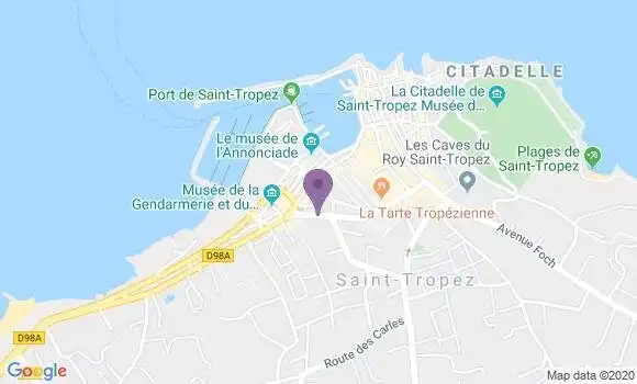 Localisation Banque Populaire Agence de Saint Tropez