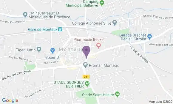 Localisation Banque Populaire Agence de Monteux