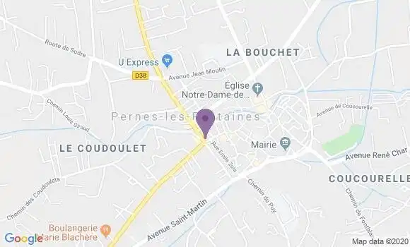 Localisation Banque Populaire Agence de Pernes les Fontaines