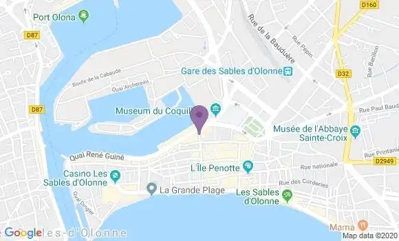 Localisation Banque Populaire Agence de Les Sables d