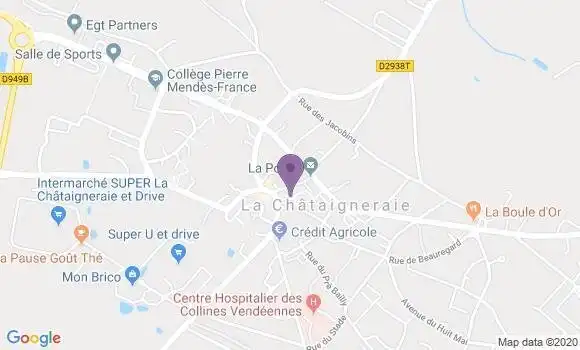 Localisation Banque Populaire Agence de La Châtaigneraie