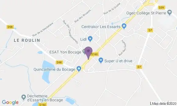 Localisation Banque Populaire Agence de Les Essarts
