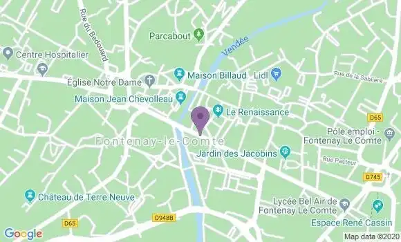 Localisation Banque Populaire Agence de Fontenay le Comte