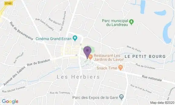 Localisation Banque Populaire Agence de Les Herbiers