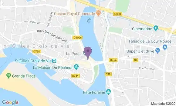 Localisation Banque Populaire Agence de Saint Gilles Croix de Vie