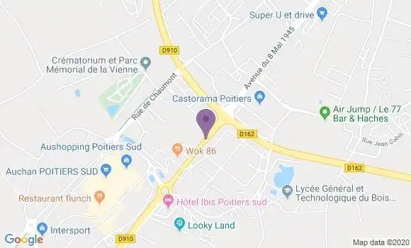 Localisation Banque Populaire Agence de Poitiers Grand Sud