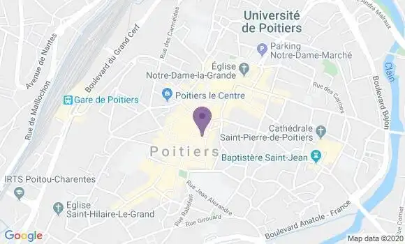 Localisation Banque Populaire Agence de Poitiers