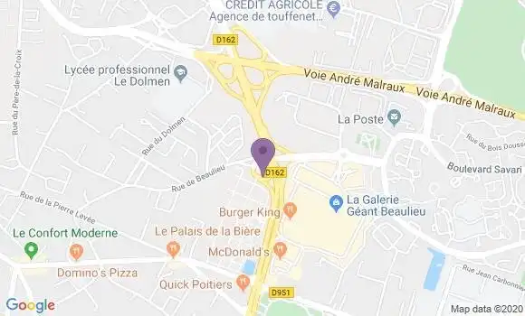 Localisation Banque Populaire Agence de Poitiers Lafayette