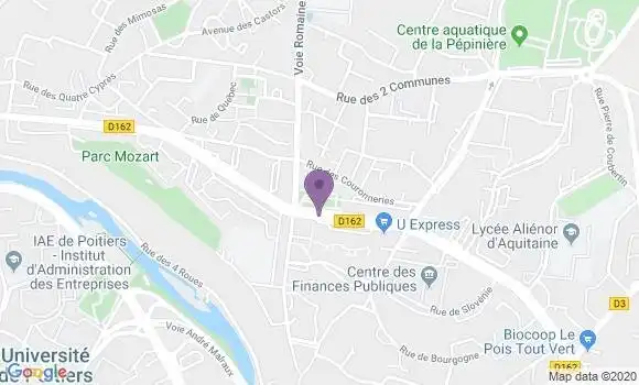 Localisation Banque Populaire Agence de Poitiers Couronneries