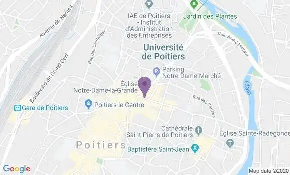 Localisation Banque Populaire Agence de Poitiers Notre Dame