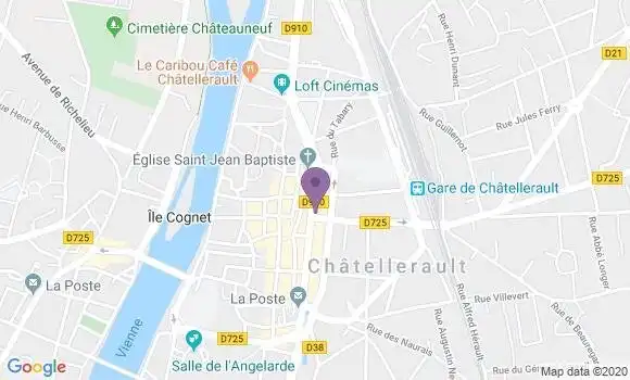 Localisation Banque Populaire Agence de Châtellerault
