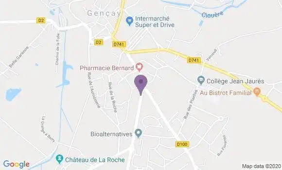 Localisation Banque Populaire Agence de Gencay
