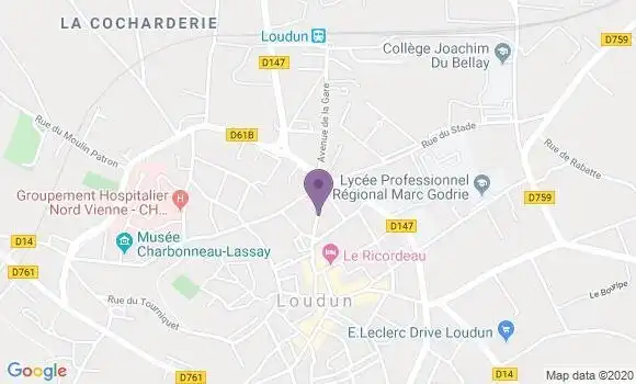 Localisation Banque Populaire Agence de Loudun