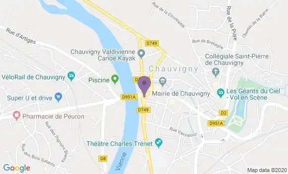 Localisation Banque Populaire Agence de Chauvigny