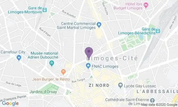 Localisation Banque Populaire Agence de Limoges Préfecture